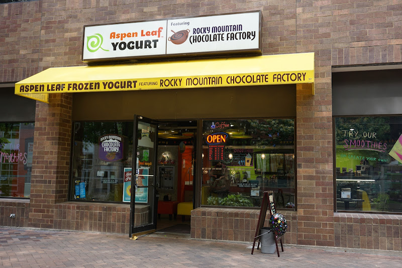 Aspen Leaf Frozen Yogurt featuring Rocky Mountain Chocolate Factory